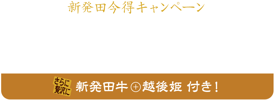 2025年4月24日まで！新発田今得キャンペーンでお一人様宿泊費3,000円お値引きプラン